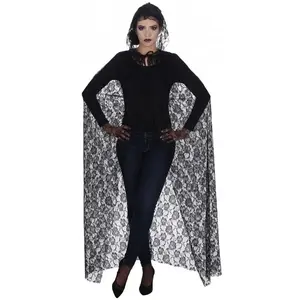 Comparateur de prix : cape dentelle adulte 150cm noir - chaks h4233