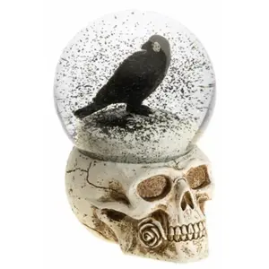 Comparateur de prix : Chaks BOULE À NEIGE TÊTE MORT CORBEAU RESINE 12.6X15.6CM