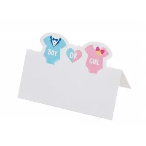 Comparateur de prix : Sachet de 6 Marque-places carton Boy or Girl
