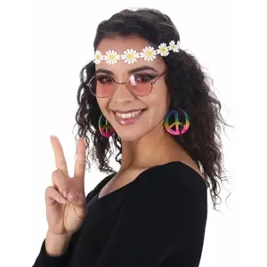 Comparateur de prix : Kit Hippie 3 pièces (lunettes, bandeau, boucles)