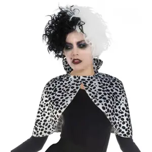 Accessoire de déguisement - CHAKS - Capeline Dalmatia - Femme - Blanc et noir - Soirée pas cher