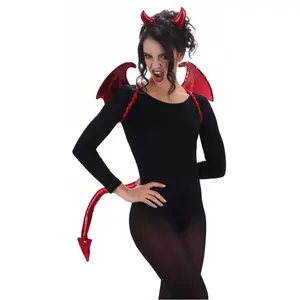 RueDeLaFete Kit complet Diable luxe rouge (cornes/ailes,queue) pas cher
