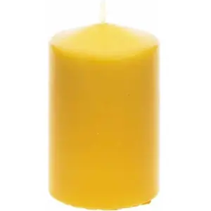 RueDeLaFete Grande bougie cylindrique 10 cm, Jaune Moutarde pas cher
