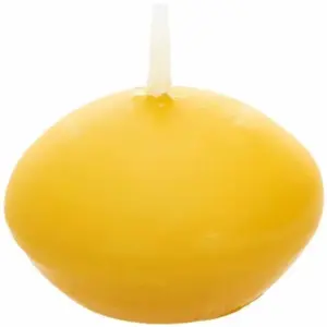RueDeLaFete Set de 6 bougies FLOTTANTES, Jaune Moutarde pas cher