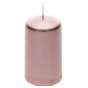 RueDeLaFete Petite bougie cylindrique 6cm, métal Rose Gold pas cher