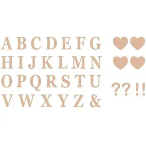 RueDeLaFete Set de 48 Lettres adhésives et 8 symboles, Rose gold pas cher