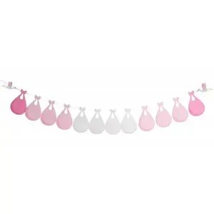 Comparateur de prix : Guirlande Baby Shower personnalisable 2m40, Blanc/Rose