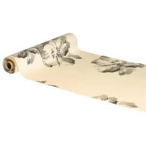Comparateur de prix : Non communiqué chemin de table velours fleurs 28cmx3m crème - chaks 12039