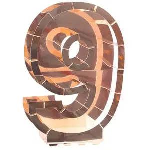 Comparateur de prix : Structure 63,5cm en carton/film pour ballons, Chiffre 9 Rose Gold