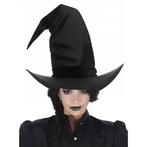 Comparateur de prix : Grand Chapeau de Sorcière satin, Noir