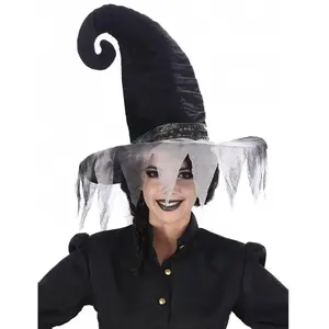 Comparateur de prix : Non communiqué chapeau sorciere velours noir gris - chaks 12252