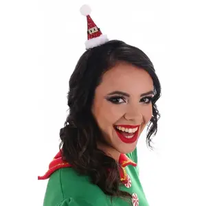 RueDeLaFete Pince Bonnet de Noël rouge à paillettes pas cher