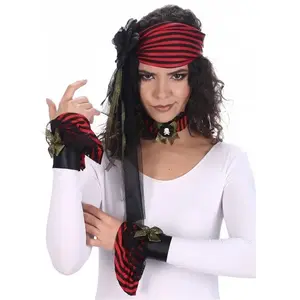Non communiqué set bandeau collier 2 manchettes pirate - chaks 12258 pas cher