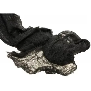 RueDeLaFete Grand Tissu Déco en lambeaux 183 cm Gris foncé pas cher