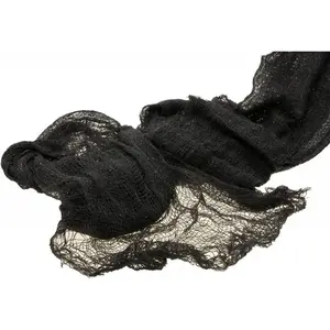 RueDeLaFete TISSU LAMBEAUX COTON POLYESTER 76CMX6M NOIR pas cher