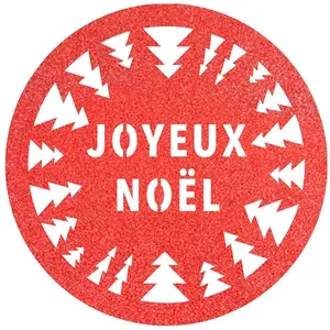 Comparateur de prix : 6 SETS DE TABLE PAILLETTES NOËL SAPINS 34CM ROUGE