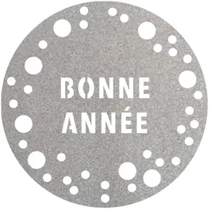 RueDeLaFete Lot 6 Sets de table Paillettes Premium 34cm BONNE ANNÉE, Argent pas cher