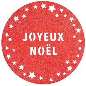 RueDeLaFete Lot 6 Sets de table Paillettes Premium 34cm JOYEUX NOÃR...