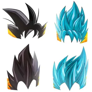 RueDeLaFete Lot de 8 Coiffes en carton assortis Dragon Ball ® pas cher