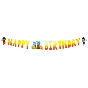 RueDeLaFete Guirlande Happy Birthday 2m Dragon Ball © pas cher