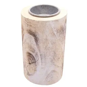 RueDeLaFete Grand Bougeoir Tronc bois blanchi 12cm pas cher