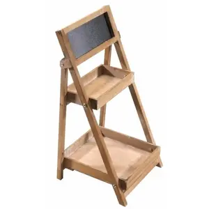 Comparateur de prix : CHAKS 1 Présentoir étagère en bois et ardoise en kit 32 x 65 cm REF/12628