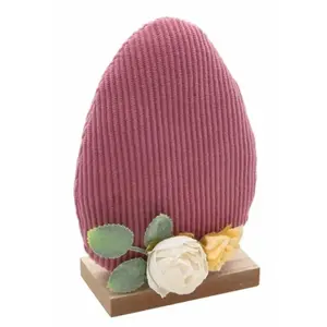 Comparateur de prix : Centre de table Oeuf en velours Vieux Rose 16cm