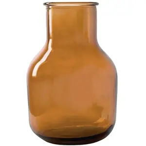Vase en verre - CHAKS - Carla - 30,5 cm - Ambre - Élégance Chic pas cher