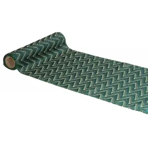 Chemin de table Moutains Or/Vert 3m