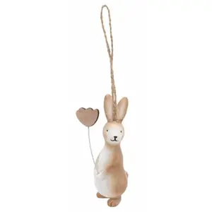 Comparateur de prix : Petit Lapin de Pâques debout 8cm en résine à suspendre