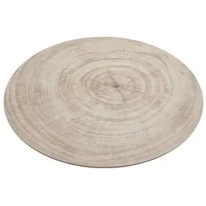 RueDeLaFete Set de table Tronc rond photoprint en bois 38cm, clair pas cher