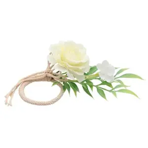 Comparateur de prix : Rond de Serviette Rose 5cm, crème