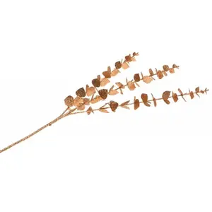 RueDeLaFete Branchage Eucalyptus artificiel 61cm, pailletée Rose Gold pas cher