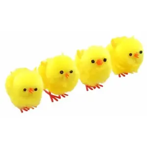 RueDeLaFete 4 POUSSINS JAUNES 4.5CM pas cher