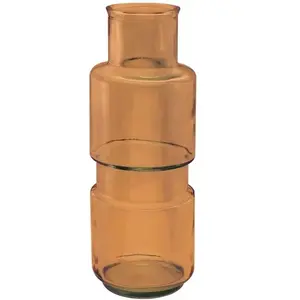 RueDeLaFete Grand Vase Alba 5,1L en verre 45cm Ambre pas cher