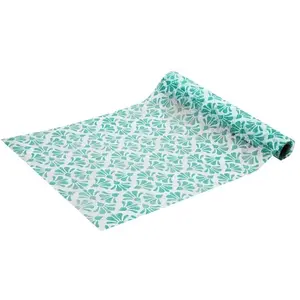 RueDeLaFete Chemin de table Romance Colorful 5m, Bleu Canard pas cher