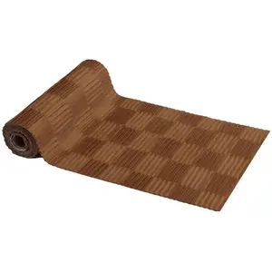 RueDeLaFete Chemin de table velours plissé 3m, Camel pas cher