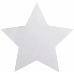 RueDeLaFete Lot 6 Sets de table Paillettes Premium forme ETOILE 39cm, Blanc pas cher