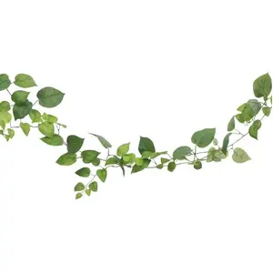 Comparateur de prix : Grande Guirlande feuilles Pothos 1m80, Vert