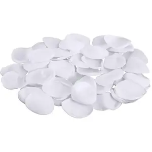 RueDeLaFete Sachet de 50 Pétales de rose satin luxe, Blanc pas cher