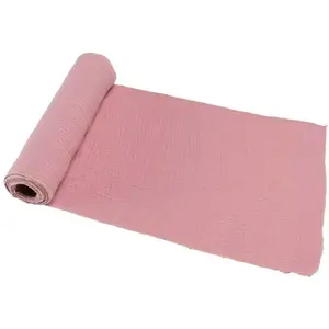 Comparateur de prix : Chemin de table coton gaufré 3m Rose poudré