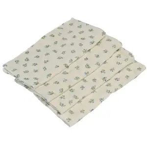 Comparateur de prix : Lot de 4 Serviettes en coton gaufré 40x40cm Myosotis