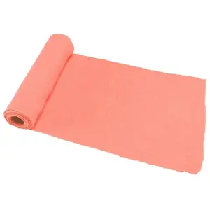 RueDeLaFete Chemin de table coton gaufré 3m Pêche pas cher