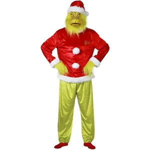 Comparateur de prix : Non communiqué déguisement grinch croque-mitaine poilu adulte - xl - vert - générique c4670xl