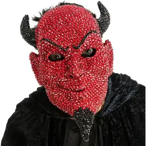 Comparateur de prix : Masque Diable Rouge avec Strass