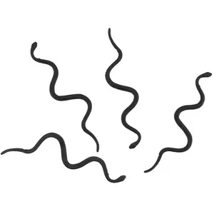 RueDeLaFete 12 serpents plastique 14.5cm noir - générique 13801 pas cher