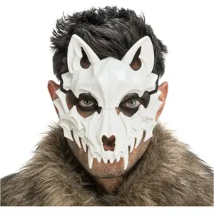 Masque Loup Squelette blanc