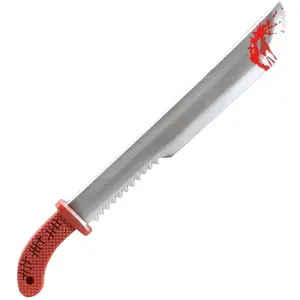 Comparateur de prix : Non communiqué Accessoire de déguisement - machette scie jouet plastique horreur sang 60cm - générique 13770
