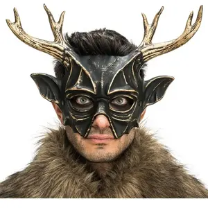 Masque de Cerf noir et bronze