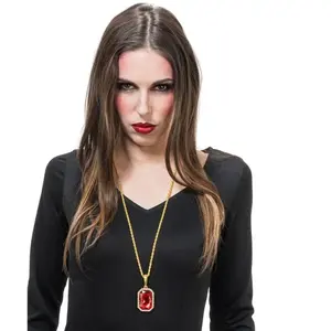 Comparateur de prix : Non communiqué collier chaîne pendentif rubis vampire adulte - générique 13780